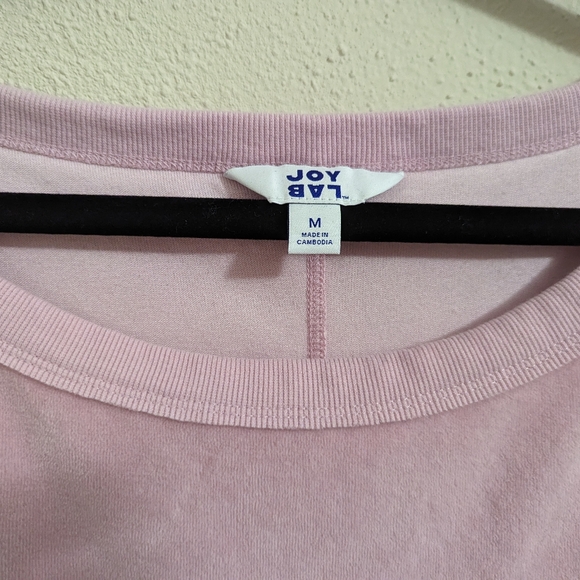 Lab Joy Women's Sweatshirt. Light Pink and Velour. Size Medium. - Picture 2 of 3